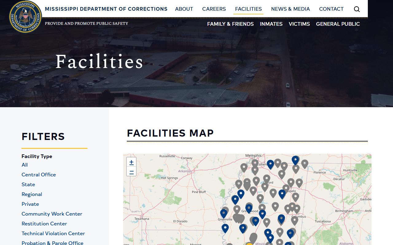 DeSoto County inmate population MDOC facilities list